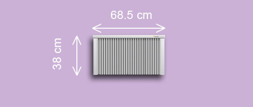 SN100  1.0 kw  RAL9010 38/69/8 cm + thermostaat 530